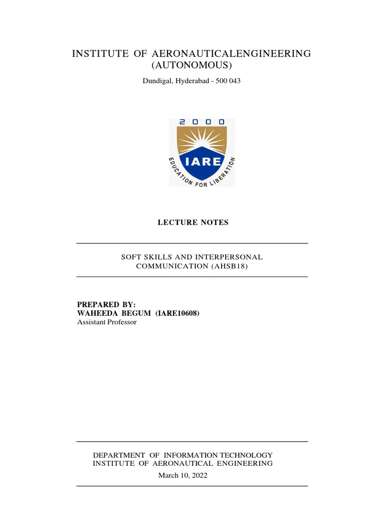 Ssic Lecture Notes Modules 1 To 5 Ordered and Edited | PDF ...