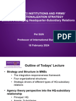 IFIS Lecture 3 Headquarter Subsidiary Relation