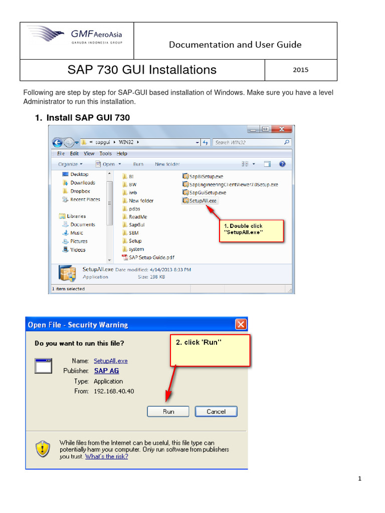SAP 7.30 GUI Installation User Guide | PDF | Graphical User Interfaces ...