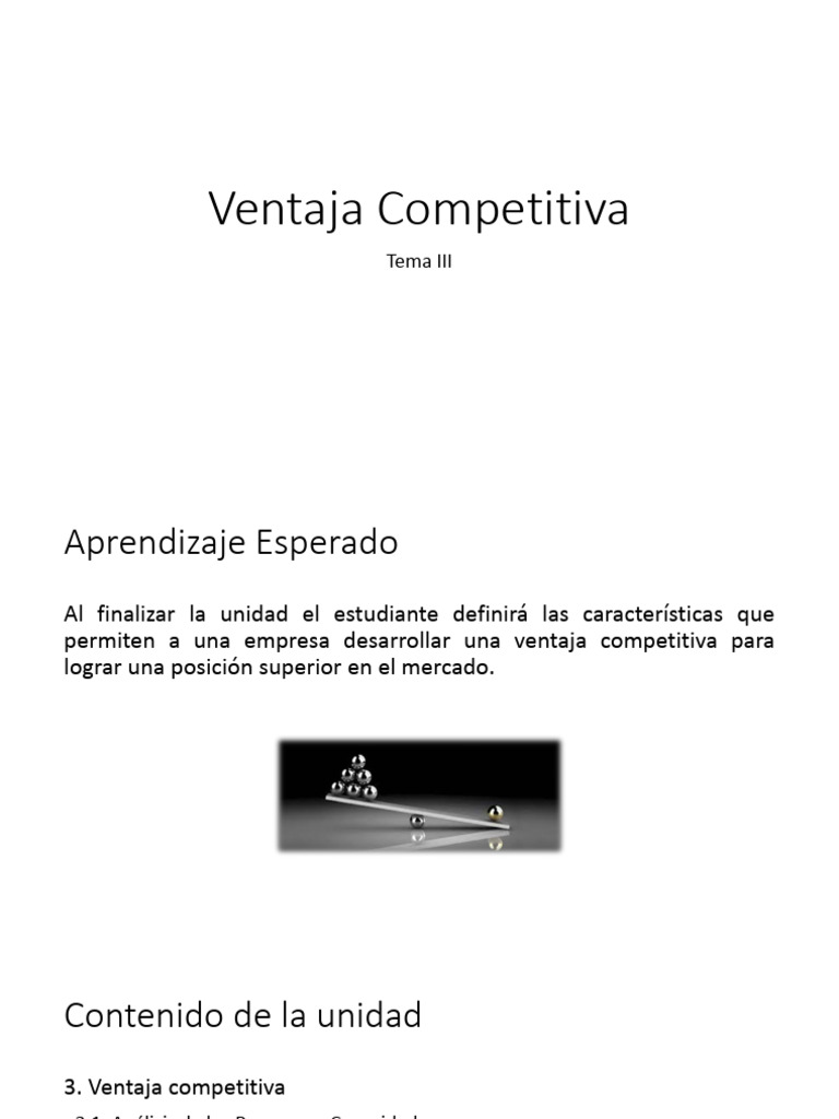 Ventaja Competitiva en Estrategia Empresarial | PDF | Business ...