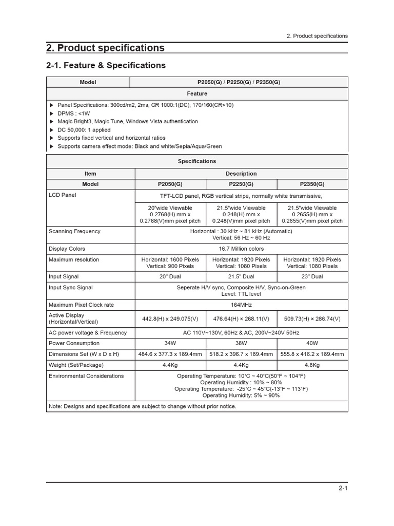Monitor Specs for Tech Enthusiasts | PDF | Consumer Electronics | Film ...