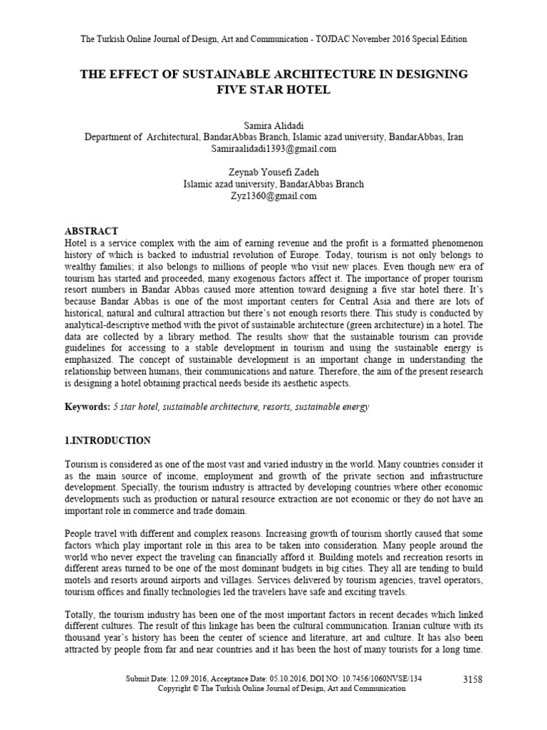 The Effect of Sustainable Architecture in Designing | PDF ...