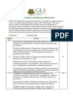 International Commercial Arbitration - Syllabus & Notes