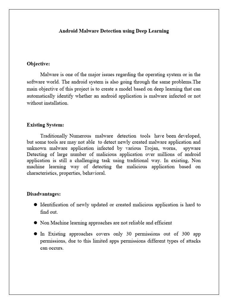 Android Malware Detection with Deep Learning | PDF | Malware | Deep ...