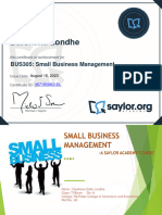 Small Business Management