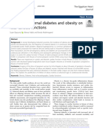 Impact of Maternal Diabetes and Obesity On Fetal Cardiac Functions