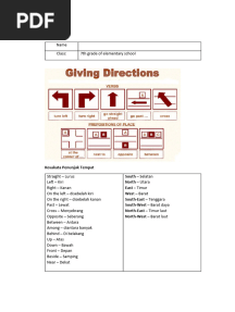 Kelas 7 - Direction and Location