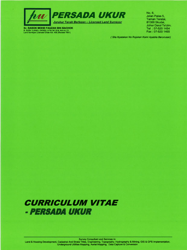 Profile - Persada Ukur 2024 | PDF