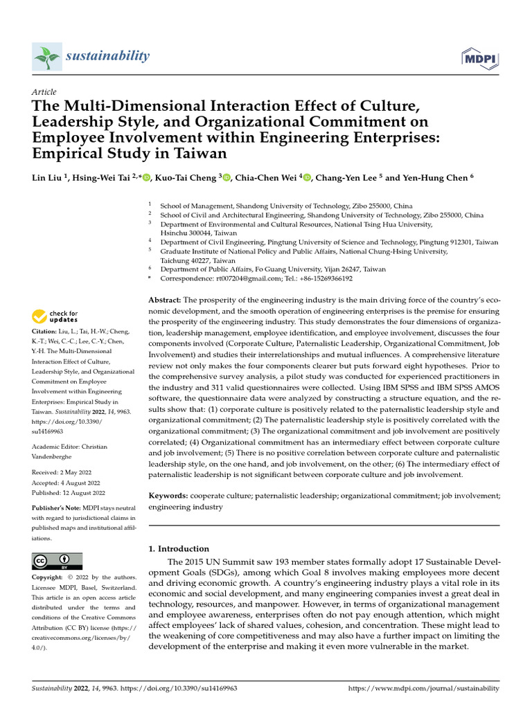 The Multi-Dimensional Interaction Effect of Culture, Leadership Style ...