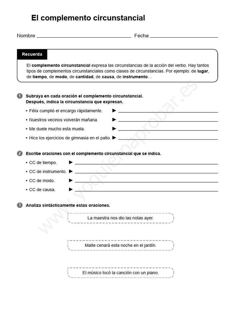 WWW - Yoquieroaprobar.es: El Complemento Circunstancial | PDF ...