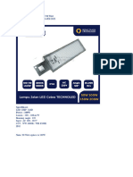 Datasheet Spesifikasi Lampu PJU LED 100W