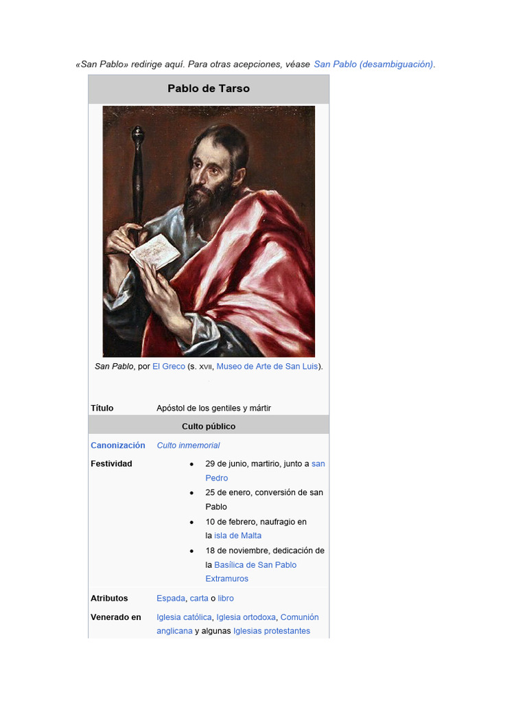 San Pablo Pdf Pablo El Apóstol Cristianismo Primitivo