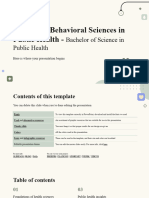 Social and Behavioral Sciences in Public Health - Bachelor of Science in Public Health