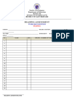 Filipino Reading Assessment