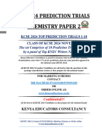 CHEM PP2 KCSE 2024 PREDICTION TRIALS With Answers