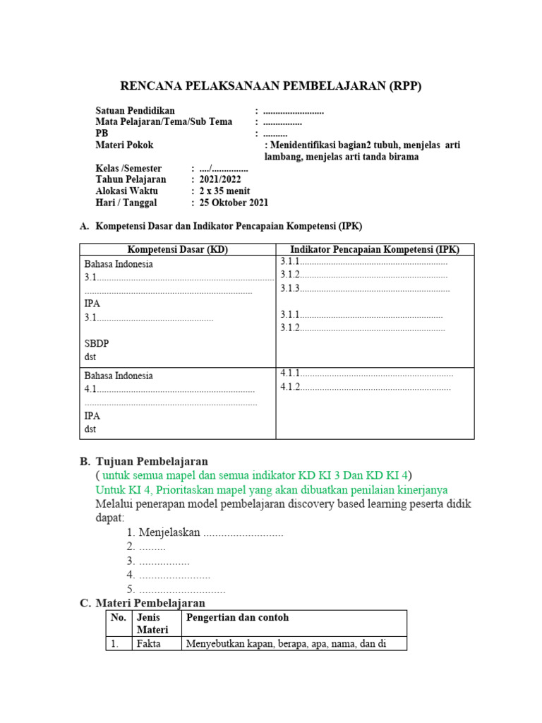 Contoh RPP | PDF