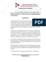 Comunicado de Prensa Asociacion de Sanatorios y Clinicas 06 Mayo 2024