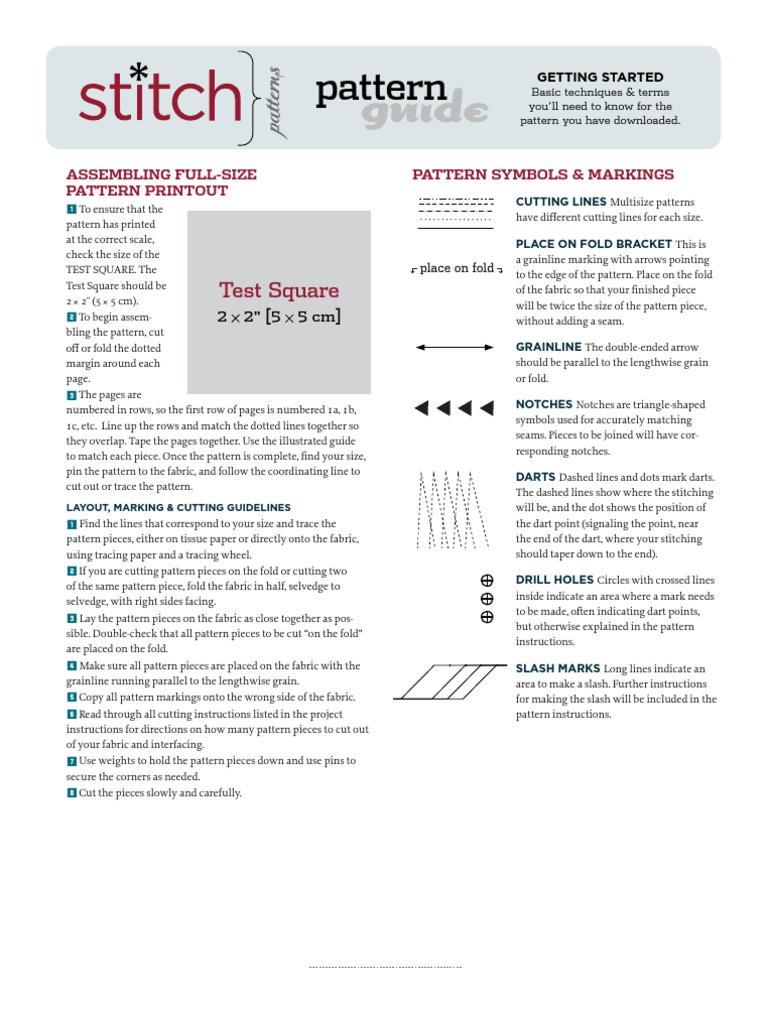 Pattern: Test Square | PDF | Seam (Sewing) | Textile Arts