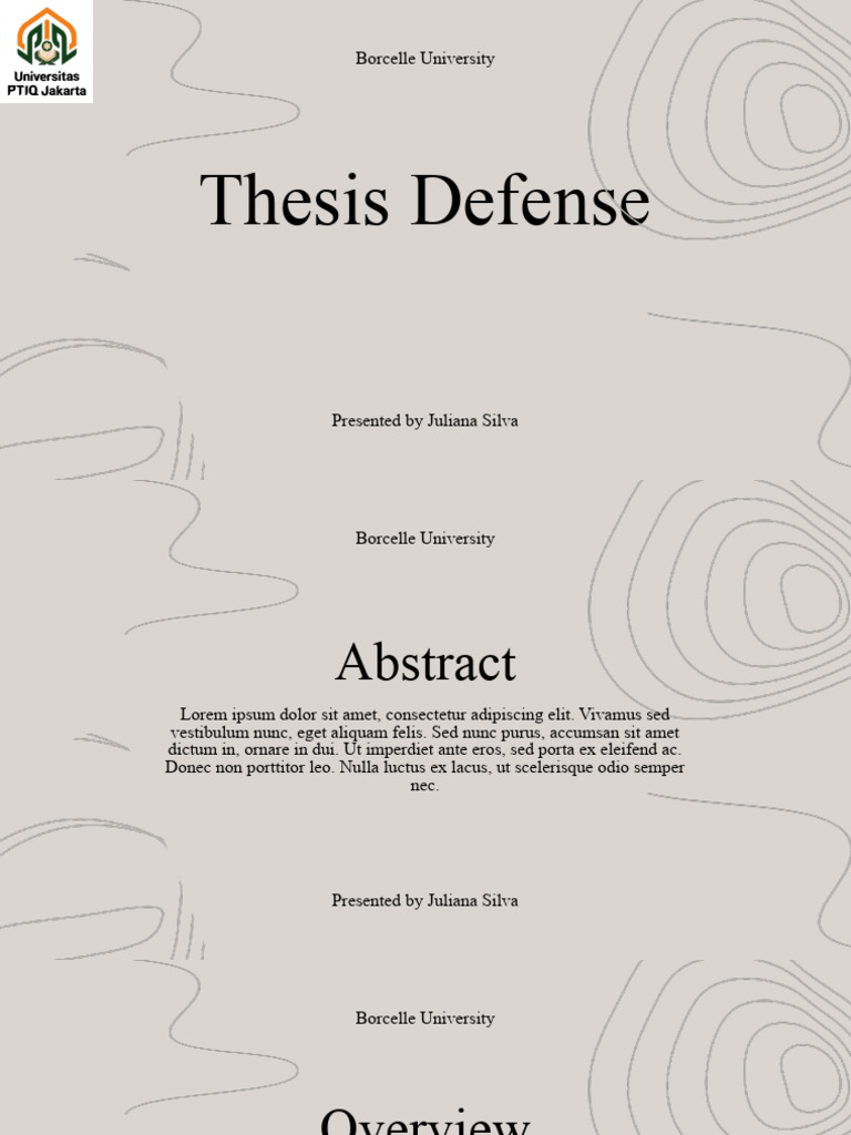 Template Presentation Thesis Grey | PDF