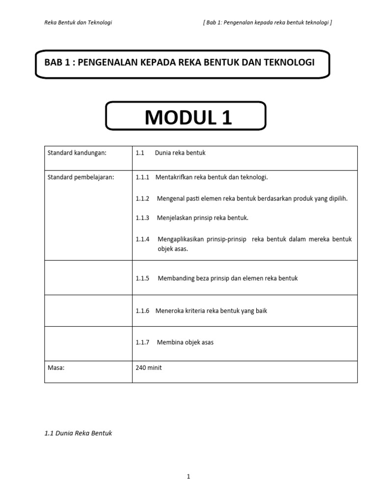 Modul Bab 1 Pdf