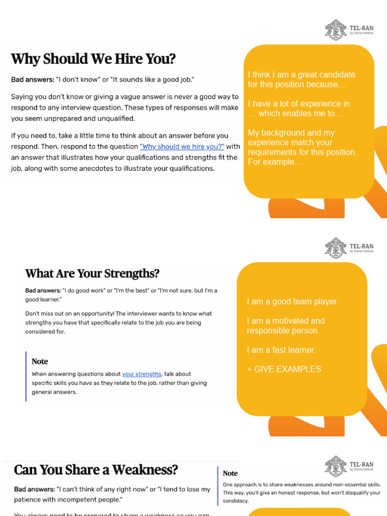 Job Interview Preparation Guide | PDF