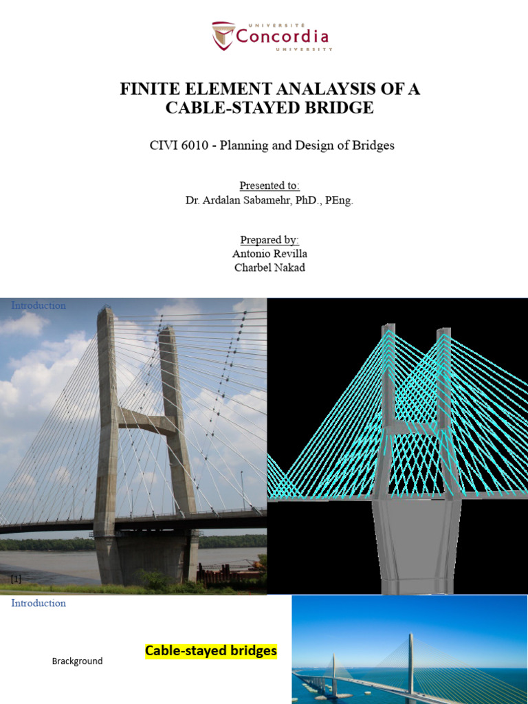 FEM Analysis of Cable-Stayed Bridges | PDF | Bridge | Methodology