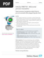 Deltabar PMD75 Differential Pressure Transmitter | PDF | Pressure ...
