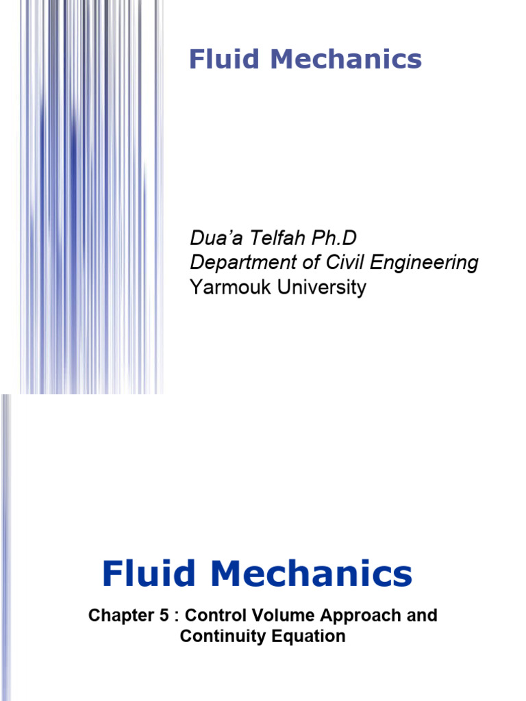 Chapter 5 fluid mechanics pdf fluid dynamics discharge hydrology 