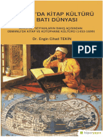 Engin Cihad Tekin - Osmanlıda Kitap Kültürü Ve Batı Dünyası