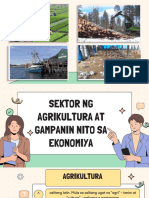 Sektor NG Agrikultura at Gampanin Nito Sa Ekonomiya