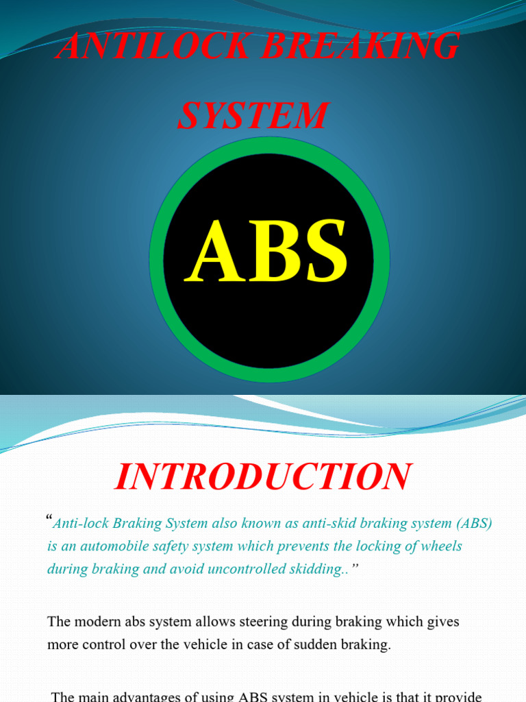 Understanding Anti-lock Braking Systems | PDF | Anti Lock Braking ...