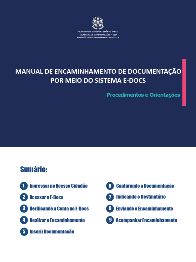 Manual de Encaminhamento no E-DOCS SESA | PDF | Informática | Programas