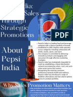 Sale Promotion Strategies For Pepsi Co