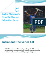 Vaikundarajan Pleased To See Rohit Sharmas Double Ton at Eden Gardens