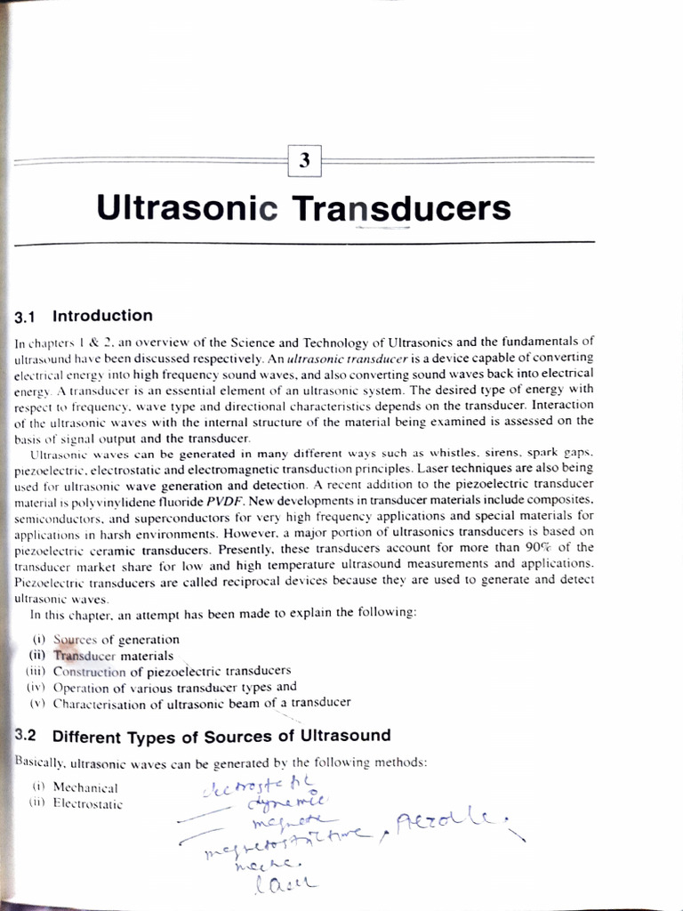 Unit 2 Ultrasonic PDF Piezoelectricity Ultrasound