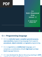 C++Lec3 - Multi - DimensionalArray