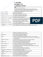 Sentence Patterns Advanced