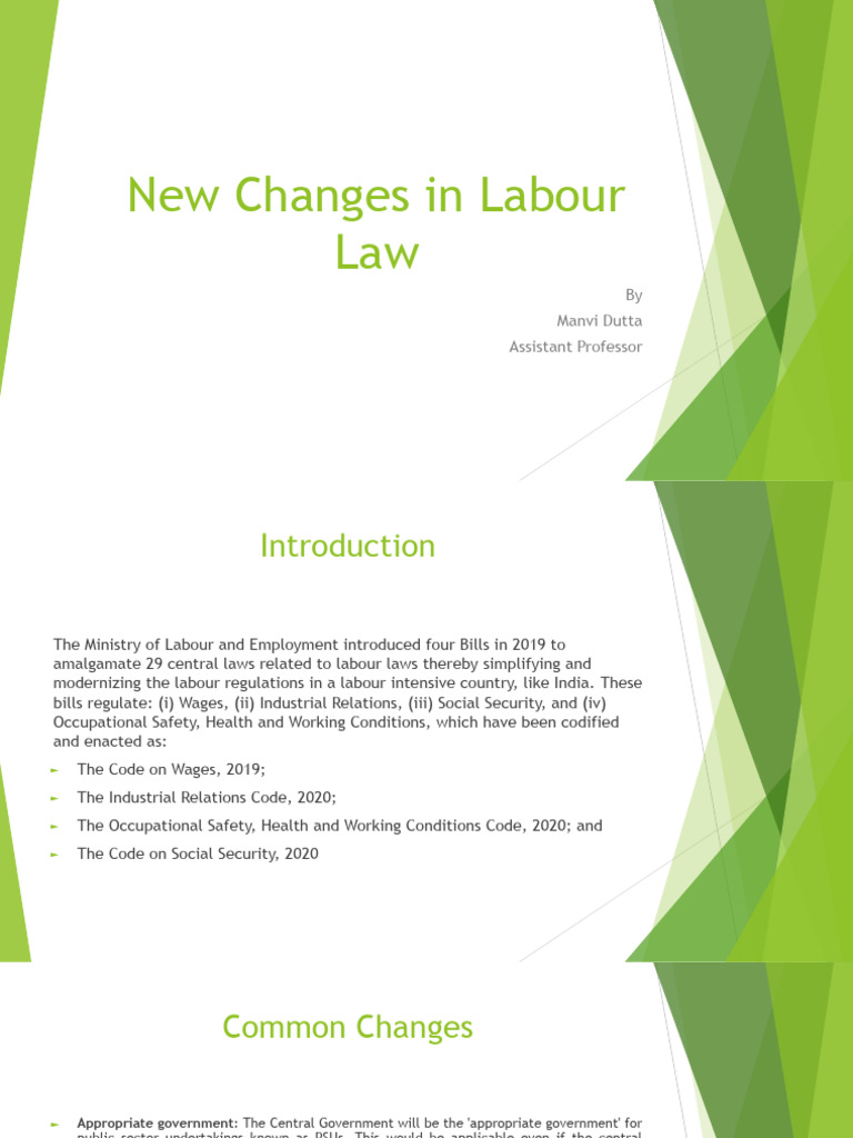 Overview of India's Labour Law Reforms | PDF | Employment | Wage