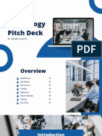 White and Blue Professional Modern Technology Pitch Deck Presentation