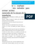 Analizar el proceso de extracción de aceites esenciales