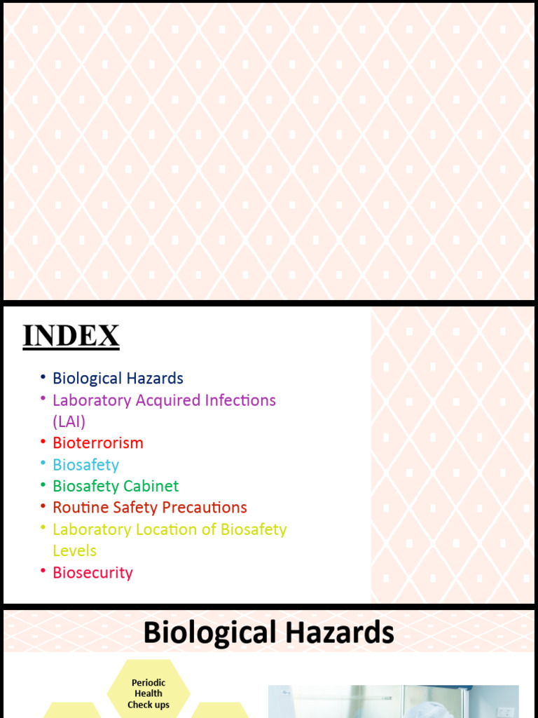 Biological Hazards and Biosafety Overview | PDF | Medical Specialties ...
