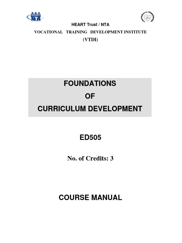 Foundations of Curriculum Development ED505 | PDF | Curriculum | Teachers