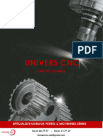 Flayer Brouchure Univers CNC