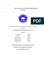 Dimensi-Dimensi Nilai Dalam Sistem Administrasi Negara