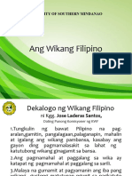 Week 3 Ang Wikang Filipino