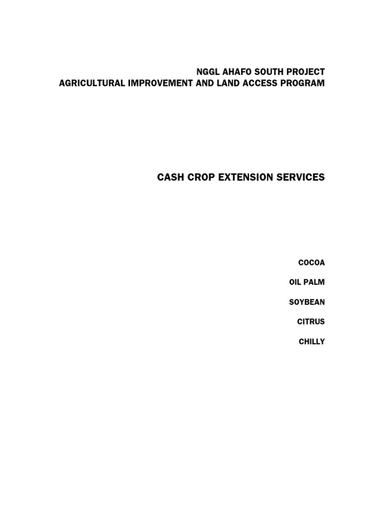 Agricultural improvement and land access program annex 11 b ahafo
