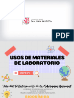 USOS DE MATERIALES DE LABORATORIO 