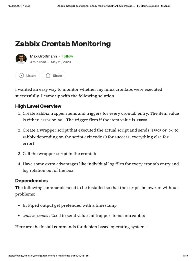 Como monitorar o crontab do linux com o zabbix pdf