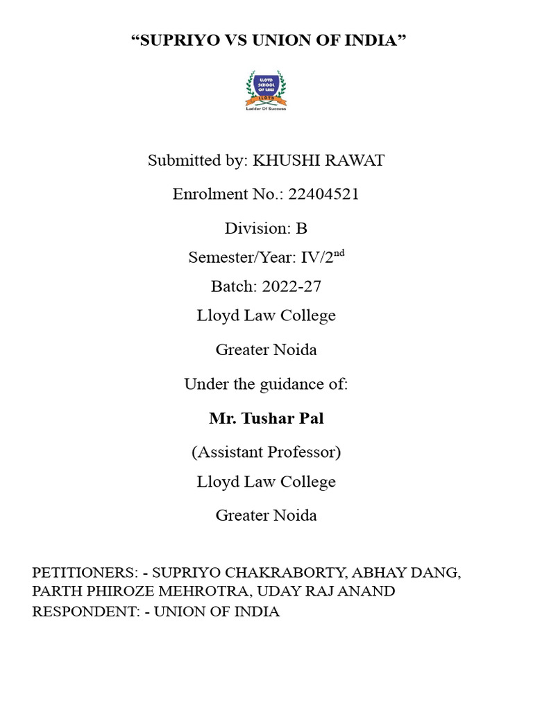 Same-Sex Marriage Rights in India | PDF | Same Sex Marriage | Marriage