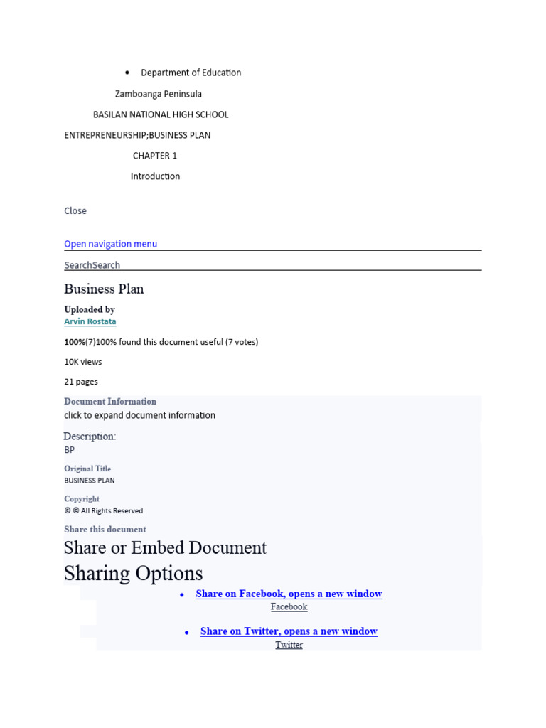 Sharing Options: Share or Embed Document | PDF | Online Services ...
